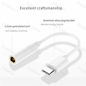 Type C To 3.5mm Kulaklık Çevirici Dönüştürücü Adaptör Ses Aux Typec Kablosu Şarz Çevirme Xiaom