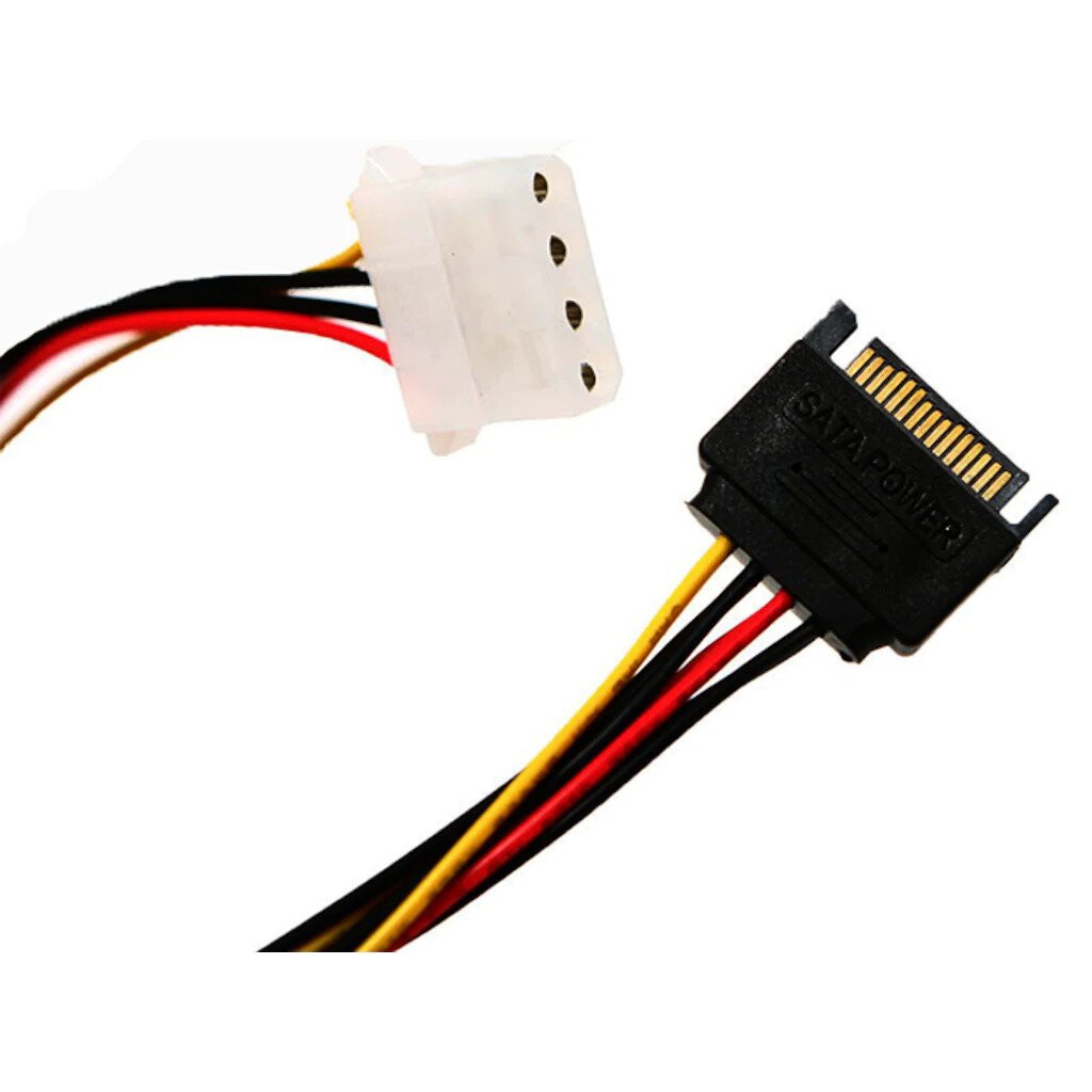 Sata Erkek to 4 Pin Molex ide Çevirici-Dönüştürücü Kablo 1 Sata Erkek to 4 Pin Molex ide Çevirici-Dönüştürücü Kablo