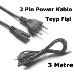 Teyp Fişi Notebook Adaptör Power Güç Kablosu 3m Teyb Radio Kablo