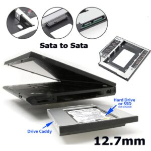 DVD Yuvasına Takılan SSD Hdd Kutusu 12.7mm Hdd Caddy Kızak