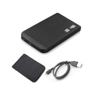 2.5 Slim Sata Harddisk Hdd Kutusu - İnce Siyah + Kılıf
