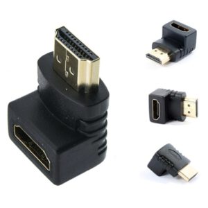 HDMI Dirsek 90 Adaptörü HDMI ERKEK DİŞİ - HDMI L Çevirici UZATMA