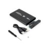 2.5 Slim Sata Harddisk Hdd Kutusu - İnce Siyah + Kılıf  