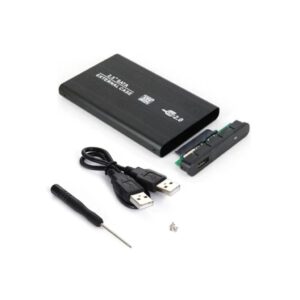 2.5 Usb 2.0 Sata HDD Harddisk Kutu Aliminyum Gövde Harici HDD Kutu Siyah
