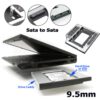 2.5 Slim Sata Harddisk Hdd Kutusu - İnce Siyah + Kılıf  