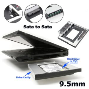 Notebook 2. Harddisk için Yuva Kutu 9.5mm Slim Laptop İkinci Hdd
