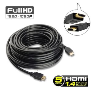 5m Metre Hdmi - Hdmi Kablo Altın Uçlu Full Hd 5 Mt