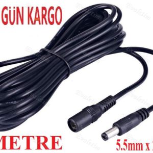 Dc adaptör uzatma kablosu 1 metre 5.5mm x 2.1mm