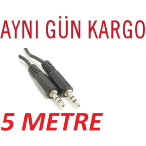 3.5mm Aux Kablosu 5 Metre Ses Stereo Uzatıcı