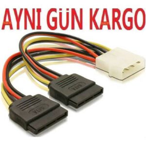 2li Iki̇li̇ Sata Power Kablosu Hdd 4 Pin Güç Kasa İçi̇ Anakart Pc Bi̇lgi̇sayar Harddisk Çoklayıcı