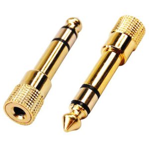 6.3mm Erkek to 3.5mm Dişi Çevirici Çivi Jak Gold