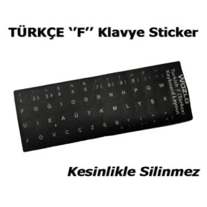 Türkçe Siyah F Klavye Etiketi - Silinmez - F Klavye Sticker
