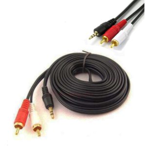 3.5mm Stereo Erkek to 2 RCA Hoparlör Ses Kablosu - 3 Metre