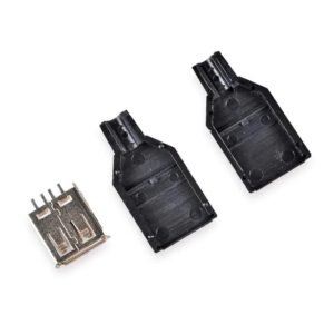 USB A Dişi Konnektör - Lehim Tipi Plastik 2 adet