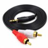3.5mm Stereo Erkek to 2 RCA Hoparlör Ses Kablosu - 3 Metre  