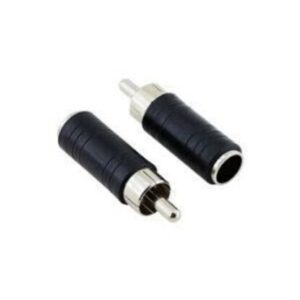 RCA Erkek - 6.3mm Dişi Çivi Jack Çevirici Gold Plated