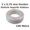 100 metre 2x0.22mm Kordon Hoparlör- Sinyal- Led - Telefon Kablosu 100m kablo  