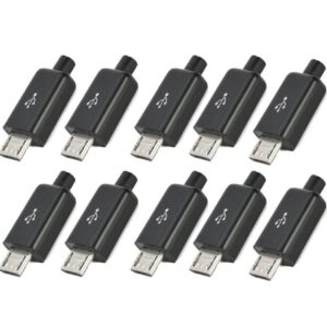 Mikro Usb 5 Pin Konnektör Plastik Kapaklı Soket