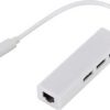 Usb 3.1 Type C Çoklayıcı 3 Port Hub Ethernet Rj45 Network Typec Ağ Kartı