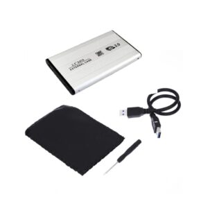 2.5 inç USB 3.0 Sata Harddisk HDD Kutusu 5 Gbps + Kılıf - Gri