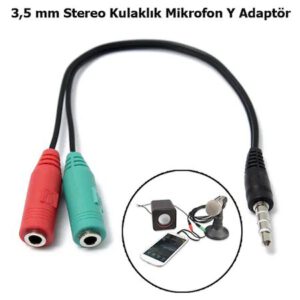 Kulaklık Ses Mikrofon Ayırıcı Dönüştürücü Çoklayıcı Kablo