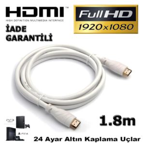 1.8m Hdmi Kablo Ses Görüntü Full HD 3D Hdmi Kablosu 1.8 metre