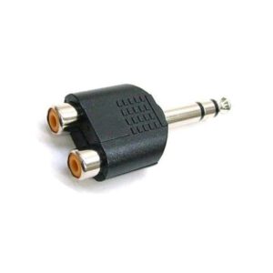 2 RCA Dişi - 6.3mm STEREO Jak Çevirici Erkek Fiş çivi dönüştürücü