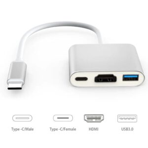 Usb 3.1 Type-C to Hdmi USB 3.0 Port Usb C Şarj Çevirici Adaptör