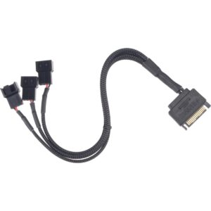 Sata Power To Fan Çevirici 3 Port Y Pin Pwm Çoklayıcı Splitter Fan Kablosu