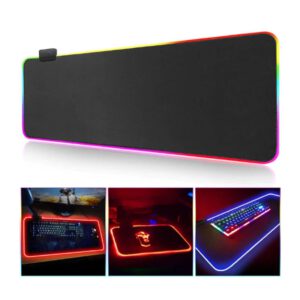 RGB Mouse Pad 80x30 - Kaymaz Taban RGB Işıklı Mousepad Gaming 80x30