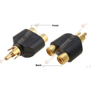 1 Rca tos lale erkek to 2 rca dişi çevirici jak
