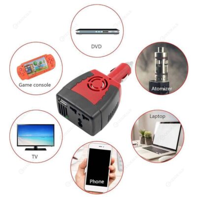 Araç içi 12v 220v Usb Çevirici invertör Fiş Priz Araba Çakmaklık