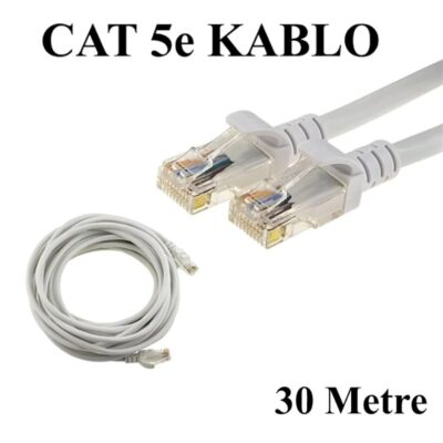 Cat5 Kablo Internet Adsl Ethernet Kablosu 30 Metre Ağ Kablosu  