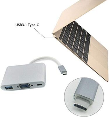 USB 3.1 Type C to VGA Usb 3.0 Dönüştürücü Type-c Vga Çevirici  