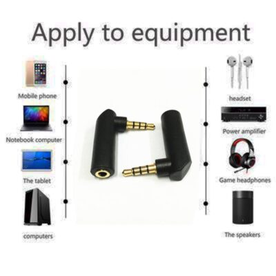 3.5mm Stereo Uzatma L Tip 3 Boğum 4 Kutup 4 Pin 90 Derece  