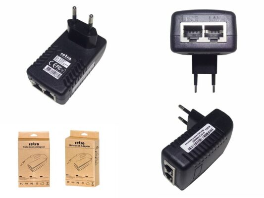 24V 1A 24W Gigabit POE Adaptör + Injector  