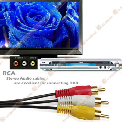 3 Rca Kablo - 3 RCA to 3 RCA Görüntü Ses Kablosu 5m  