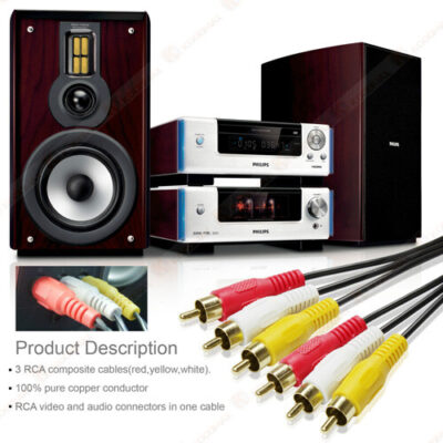 3 Rca Kablo - 3 RCA to 3 RCA Görüntü Ses Kablosu 5m  