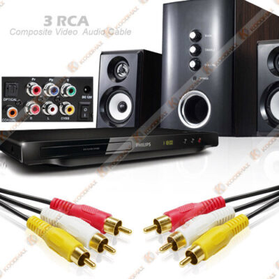 3 Rca Kablo - 3 RCA to 3 RCA Görüntü Ses Kablosu 5m  