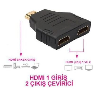 2li ikili Hdmi Çoklayıcı Splitter Switch Ekran Çoğaltıcı Hub  