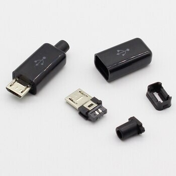 Mikro Usb 5 Pin Konnektör Plastik Kapaklı Soket 2 adet  