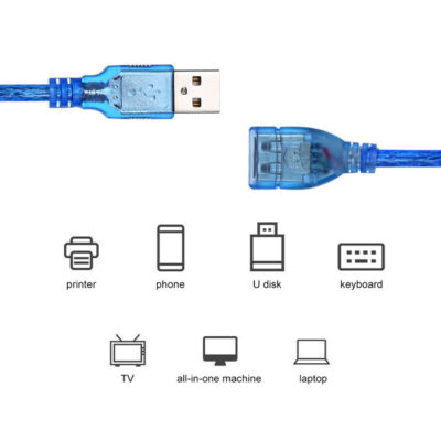 0.5m - 50 cm USB Uzatma Kablosu - Gerçek USB 2.0  