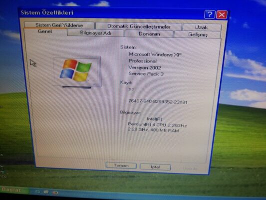 windows xp yüklü pc win xp kurulu bilgisayar kasası windows xp kasa  