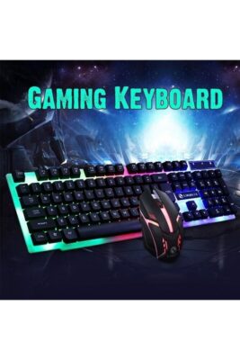 Kablolu Led Işıklı Oyuncu Klavye Mouse Seti  
