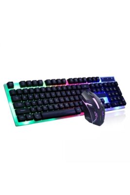 Kablolu Led Işıklı Oyuncu Klavye Mouse Seti  