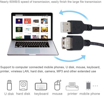 1.5 metre usb uzatma kablo yazıcı kablosu uzatma 1.5m  