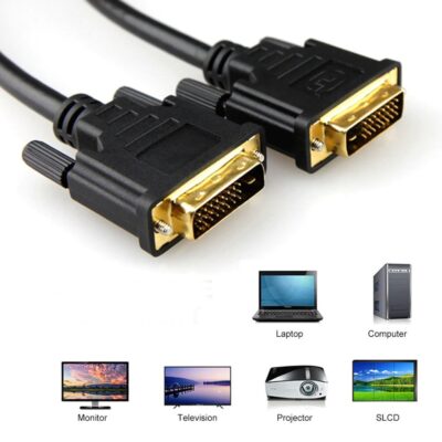 3 Metre Dvi Kablo Dvi Görüntü Kablosu - 24+1 Dvi Kablo Altın Uç  