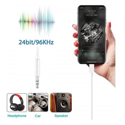 iPhone Aux kablo Kulaklık Çevirici 3.5 mm Jack Giriş 1 m