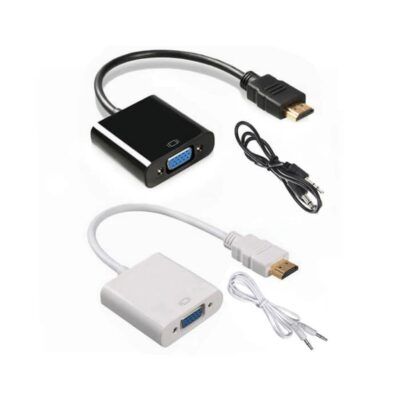 Hdmi To Vga Kablo Çevirici Dönüştürücü + Ses  