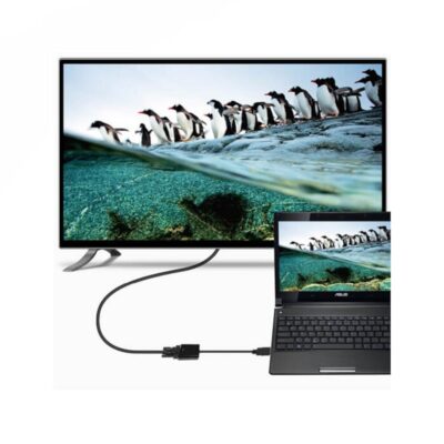 Hdmi To Vga Kablo Çevirici Dönüştürücü + Ses  